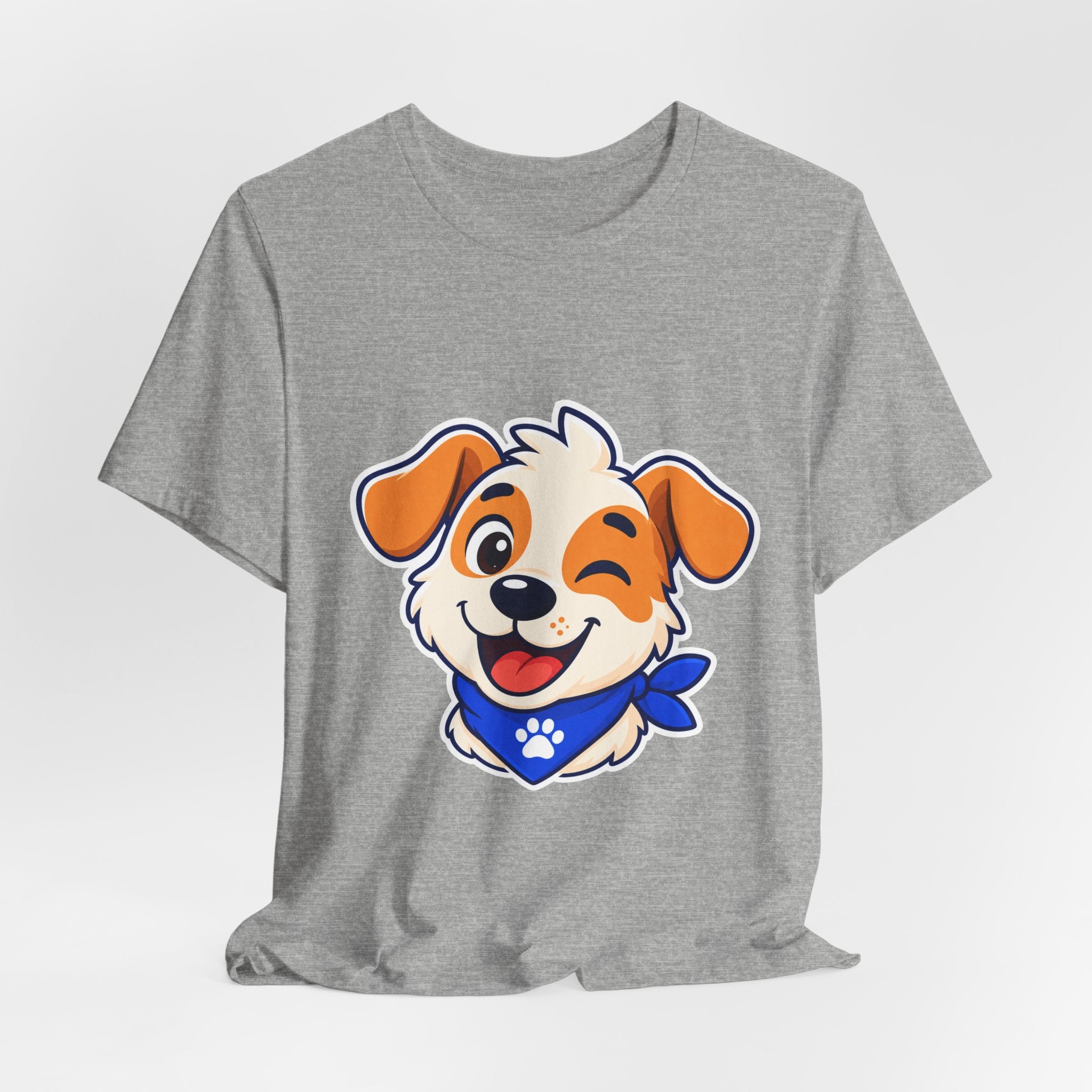 Pawtrait Club Mascot Tee – Cute Winking Puppy T-Shirt for Dog Lovers | Bella+Canvas 3001