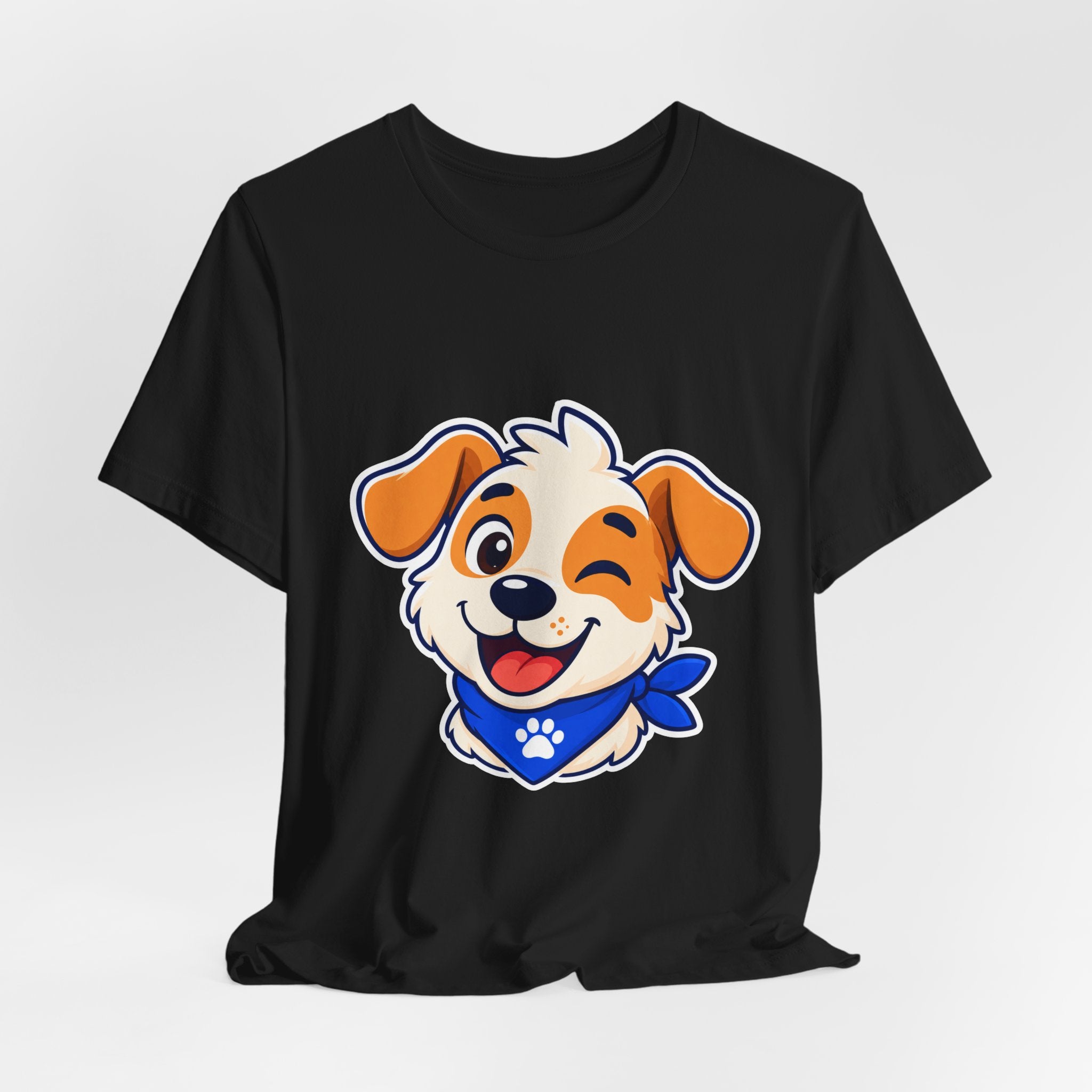 Pawtrait Club Mascot Tee – Cute Winking Puppy T-Shirt for Dog Lovers | Bella+Canvas 3001
