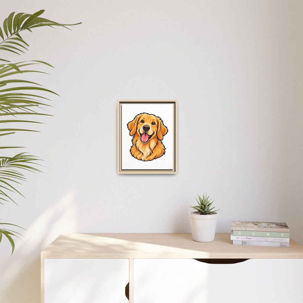 Custom Pet Portrait Canvas - Framed Wall Art of Your Dog from Photo, Ready to Hang