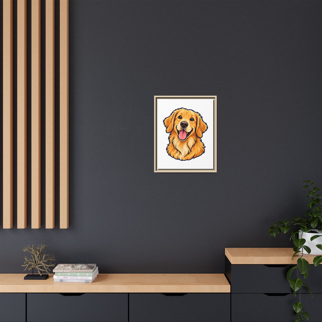 Custom Pet Portrait Canvas - Framed Wall Art of Your Dog from Photo, Ready to Hang