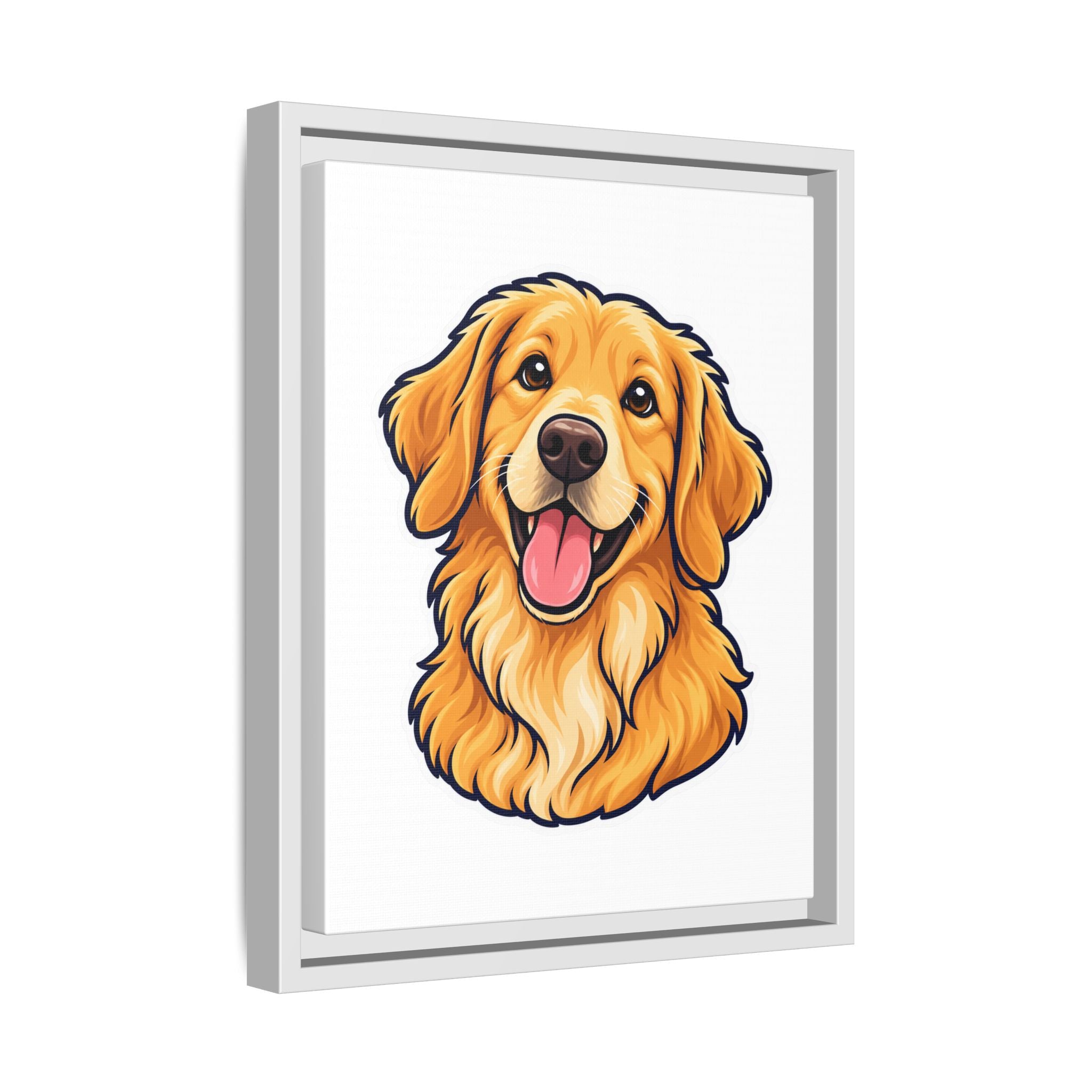 Custom Pet Portrait Canvas - Framed Wall Art of Your Dog from Photo, Ready to Hang