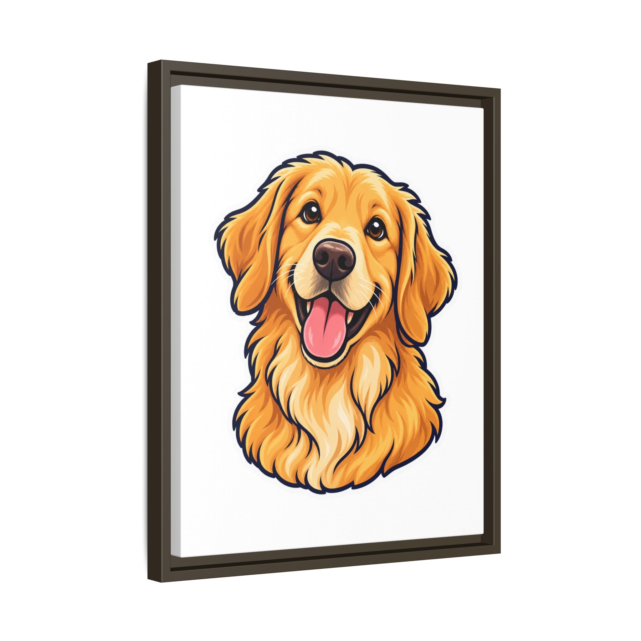 Custom Pet Portrait Canvas - Framed Wall Art of Your Dog from Photo, Ready to Hang