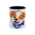 Pawtrait Club Mascot Mug – Cute Winking Puppy Ceramic Coffee Mug for Dog Lovers, 11oz and 15oz