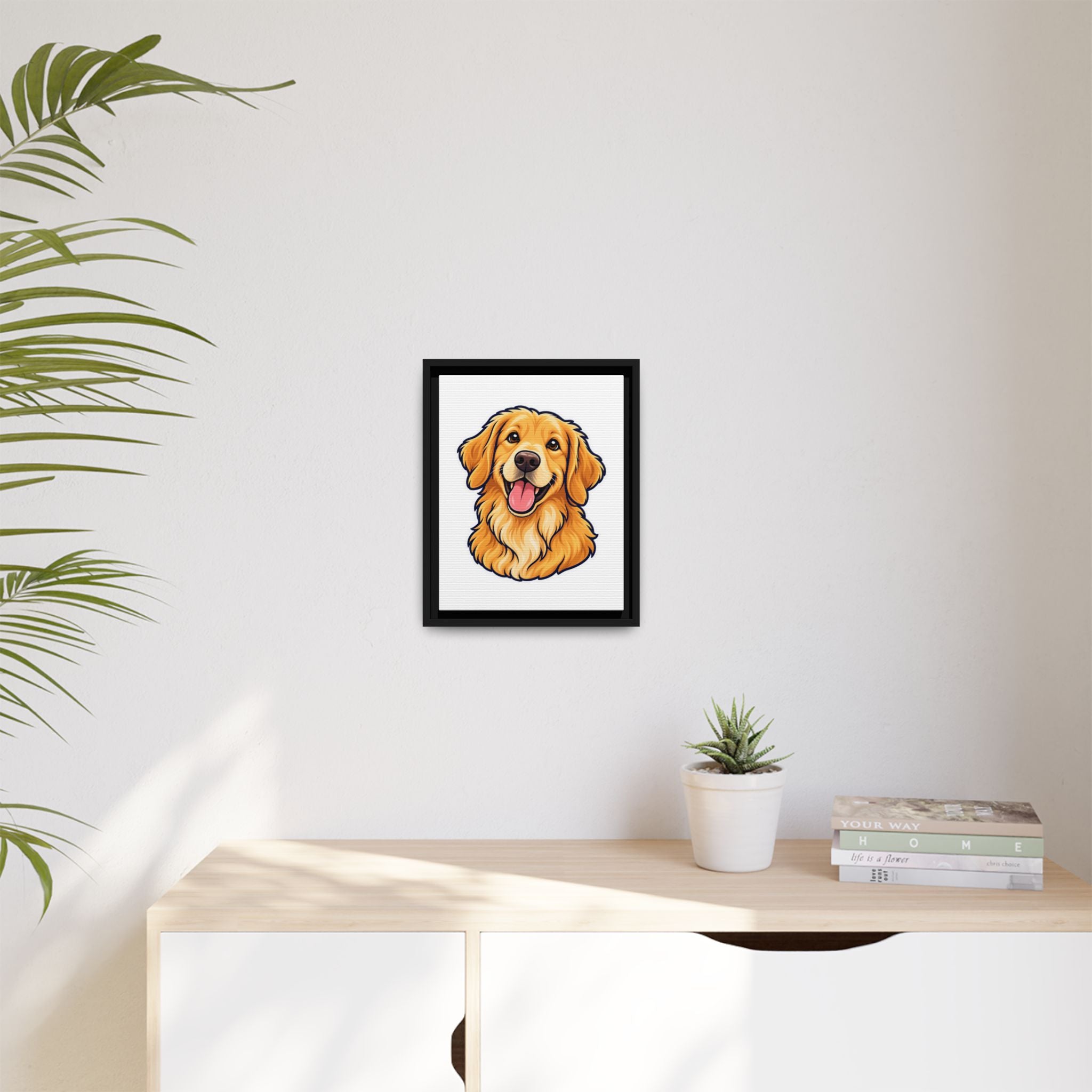 Custom Pet Portrait Canvas - Framed Wall Art of Your Dog from Photo, Ready to Hang