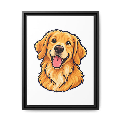 Custom Pet Portrait Canvas - Framed Wall Art of Your Dog from Photo, Ready to Hang