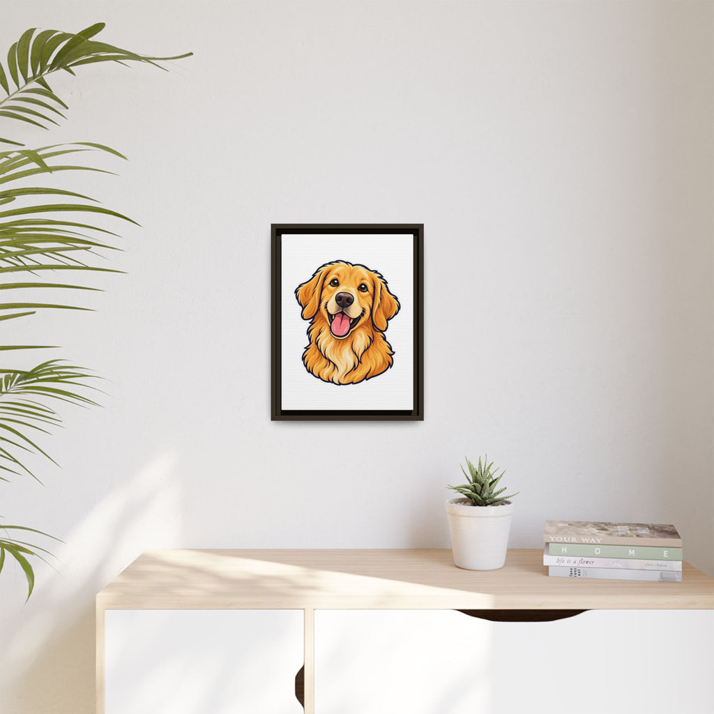 Custom Pet Portrait Canvas - Framed Wall Art of Your Dog from Photo, Ready to Hang