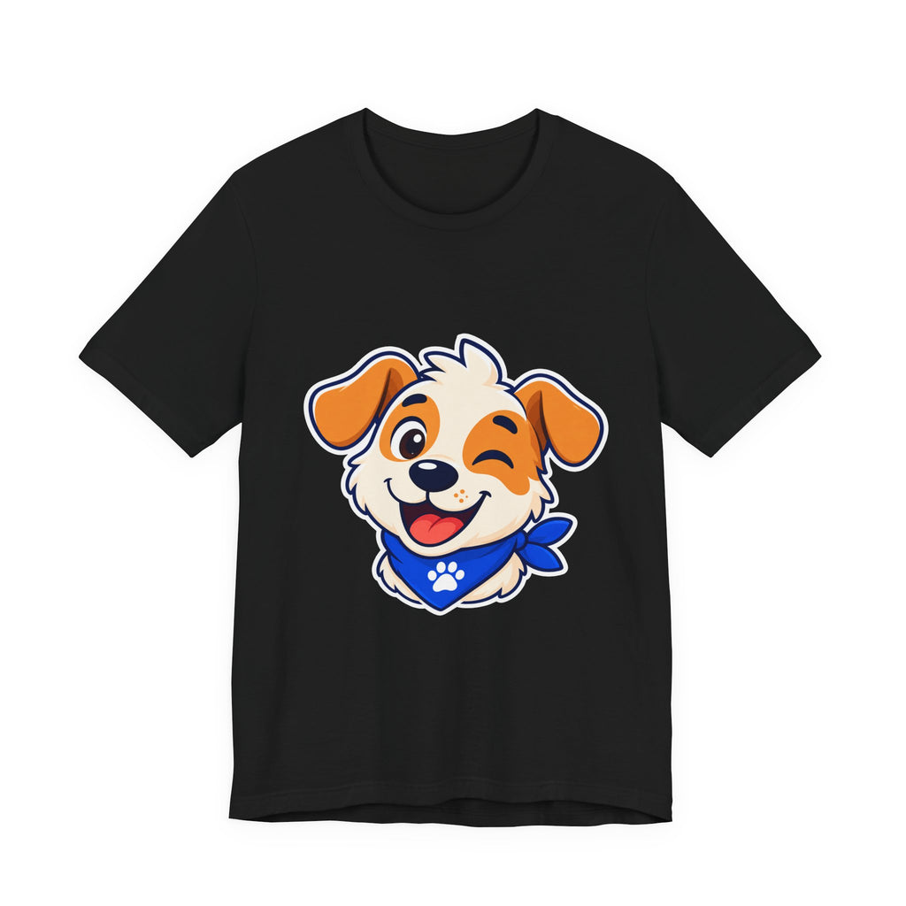 Pawtrait Club Mascot Tee – Cute Winking Puppy T-Shirt for Dog Lovers | Bella+Canvas 3001