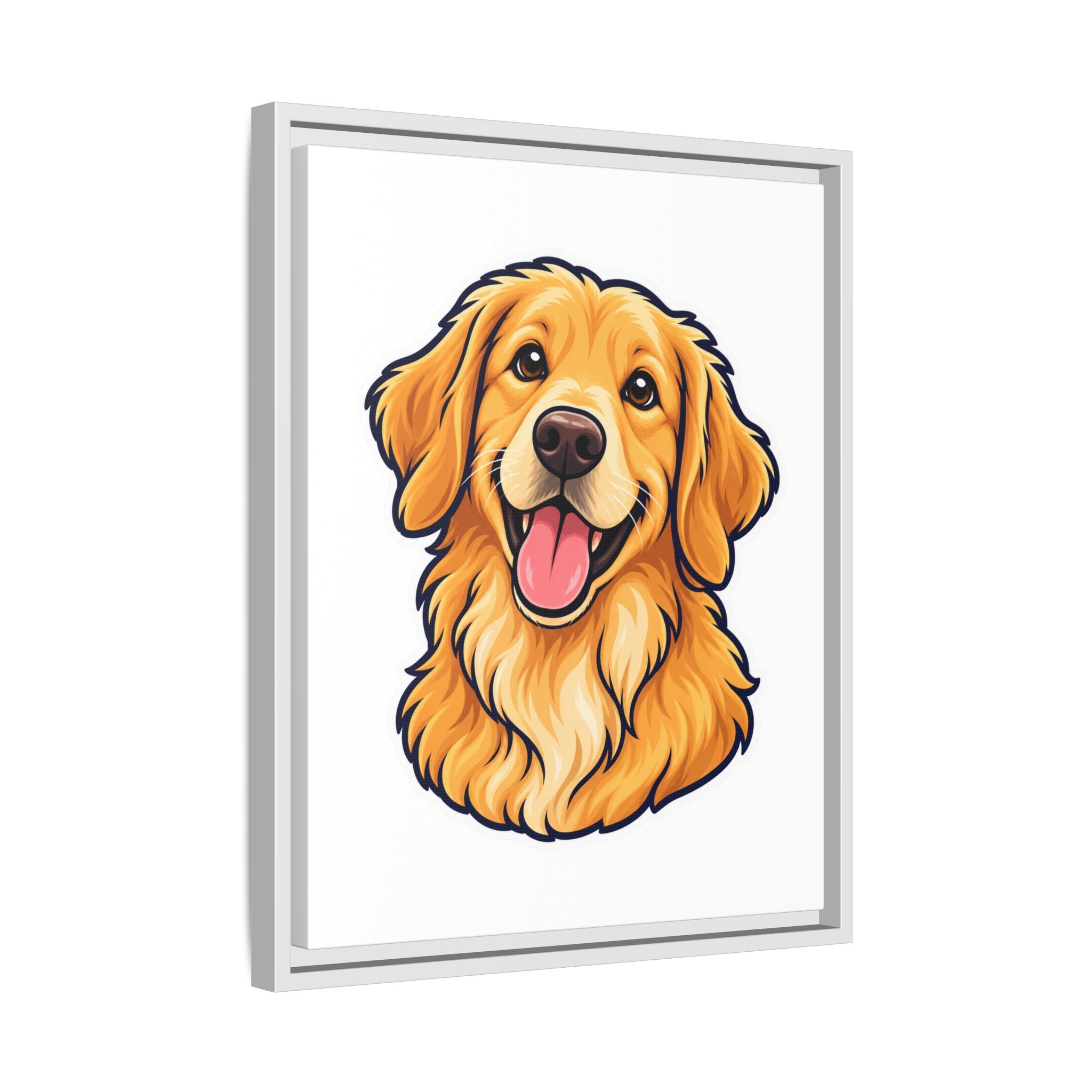 Custom Pet Portrait Canvas - Framed Wall Art of Your Dog from Photo, Ready to Hang