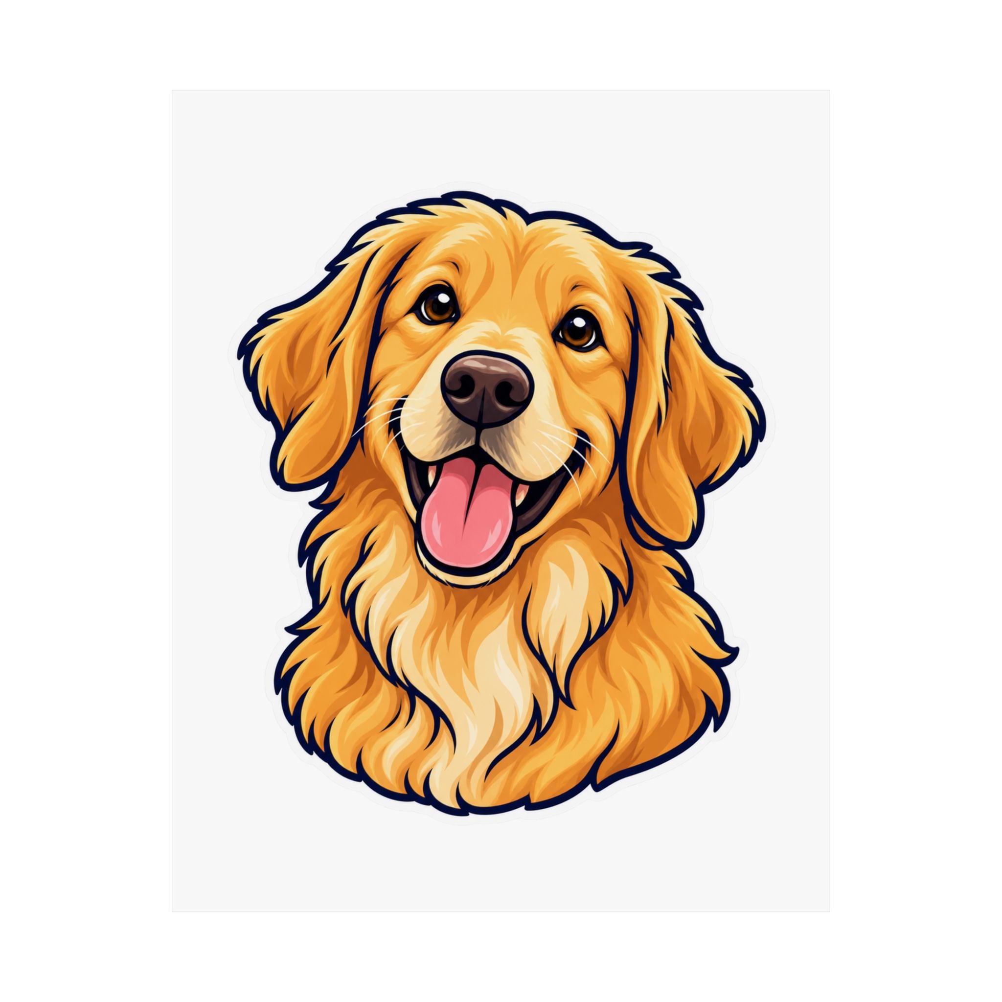 Custom Pet Portrait Poster – Your Dog as Cartoon Art from Photo | Personalized Pet Wall Art