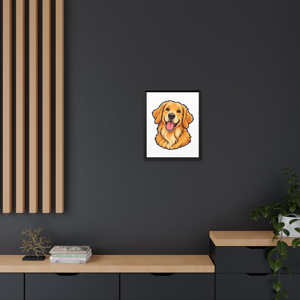 Custom Pet Portrait Canvas - Framed Wall Art of Your Dog from Photo, Ready to Hang