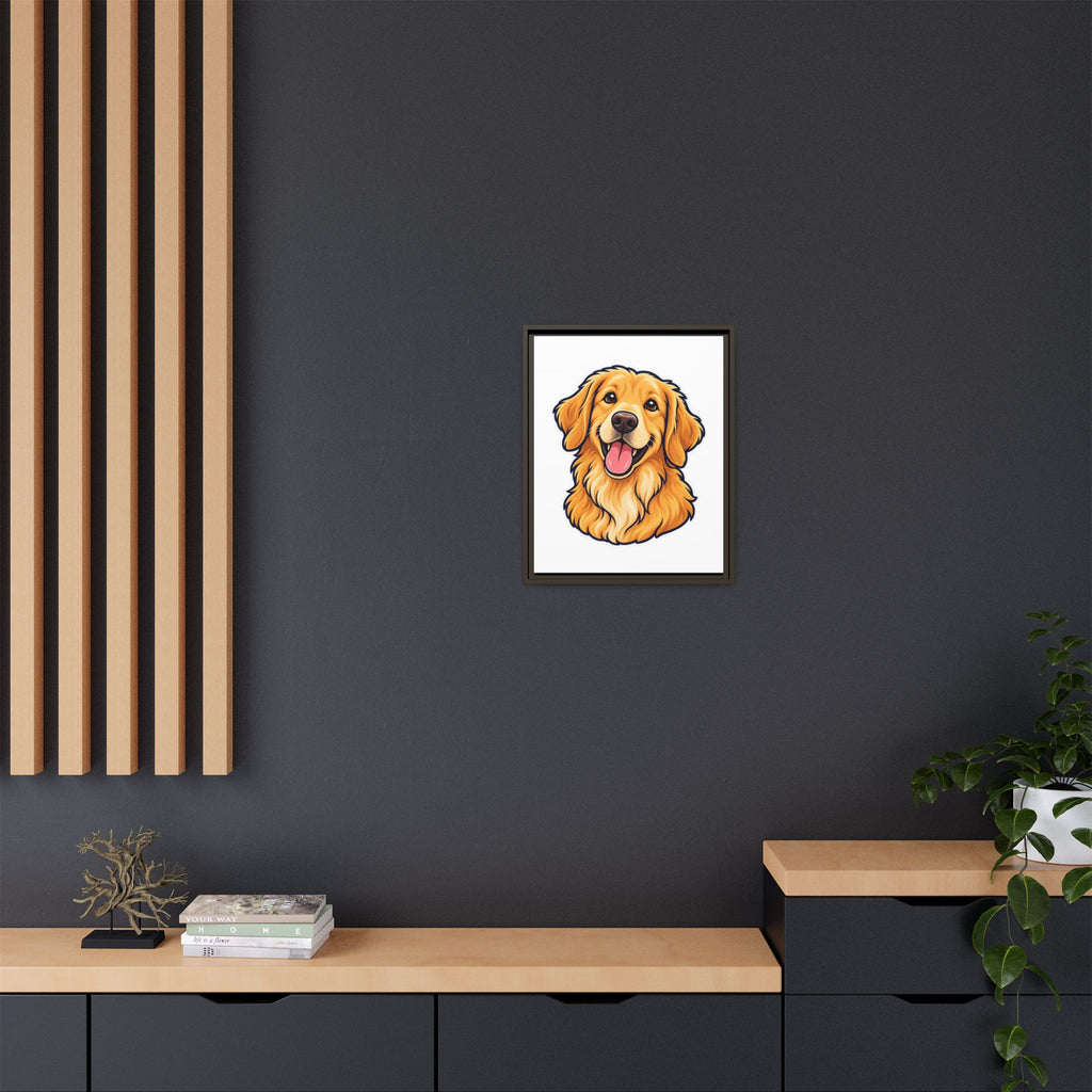 Custom Pet Portrait Canvas - Framed Wall Art of Your Dog from Photo, Ready to Hang