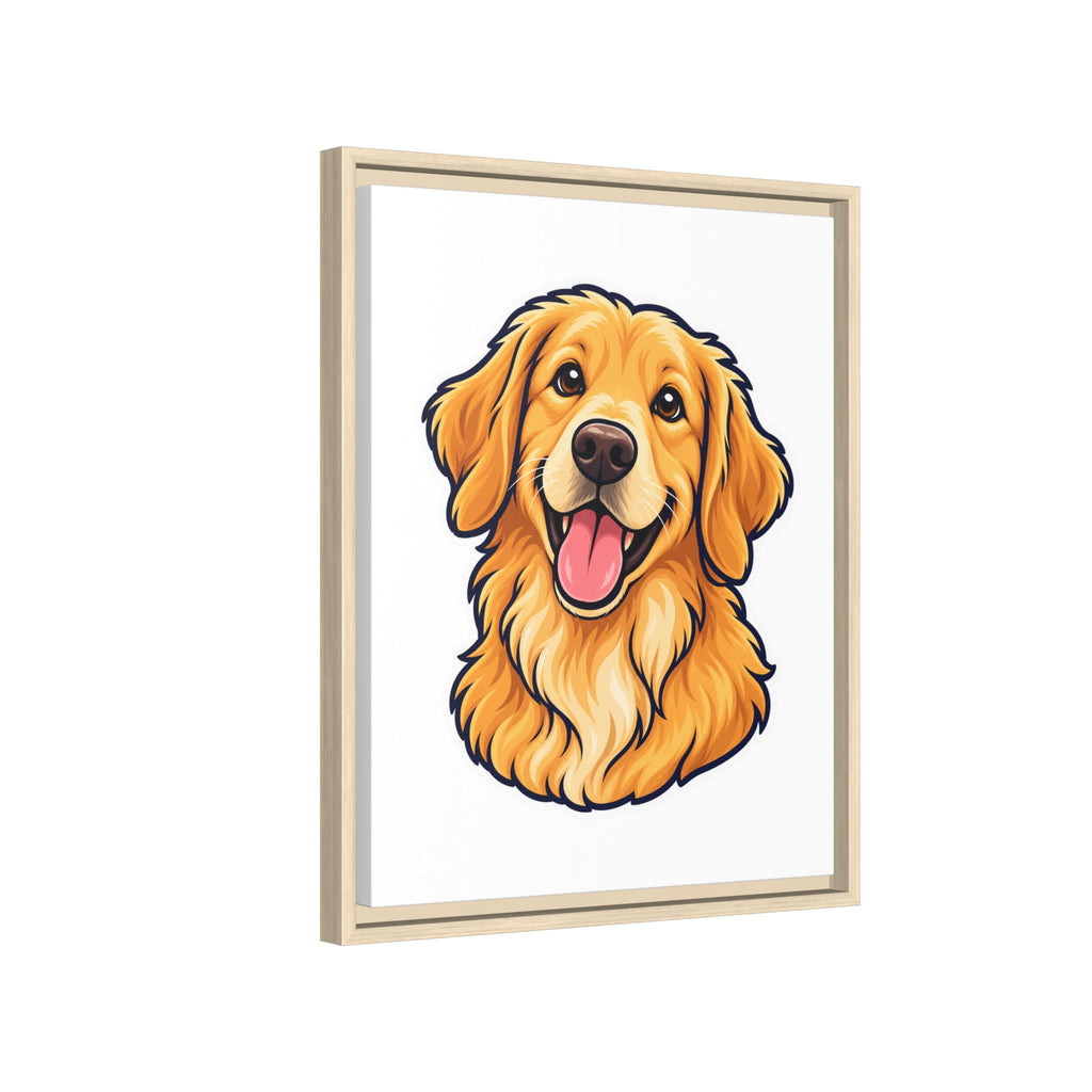 Custom Pet Portrait Canvas - Framed Wall Art of Your Dog from Photo, Ready to Hang