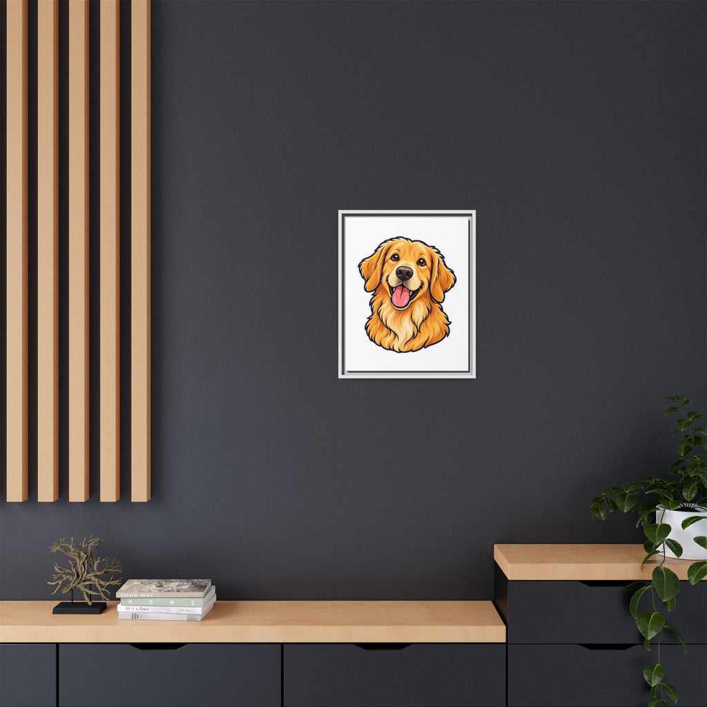 Custom Pet Portrait Canvas - Framed Wall Art of Your Dog from Photo, Ready to Hang