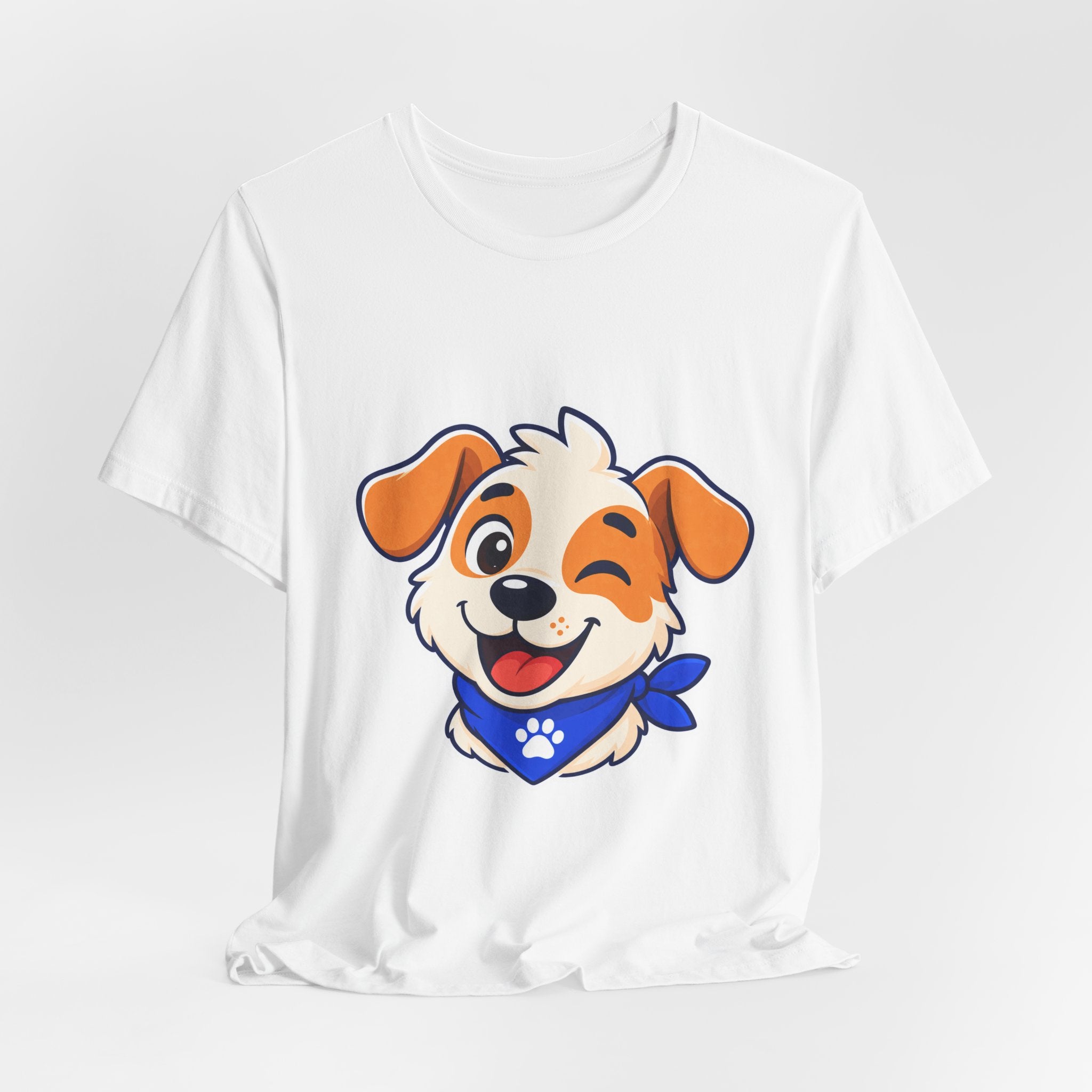 Pawtrait Club Mascot Tee – Cute Winking Puppy T-Shirt for Dog Lovers | Bella+Canvas 3001